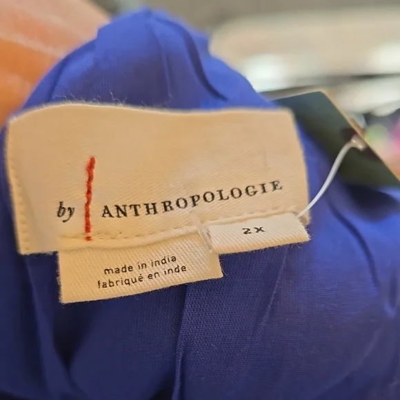 Anthropologie Blue and Yellow Wide Leg Jumpsuit - Picture 12 of 12